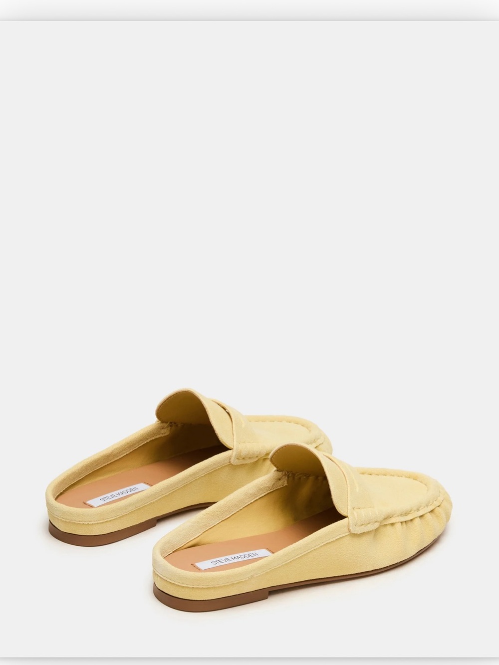 Steve Madden Yellow Suede Backless Loafer Mules- SIZE 7 - Picture 5 of 10